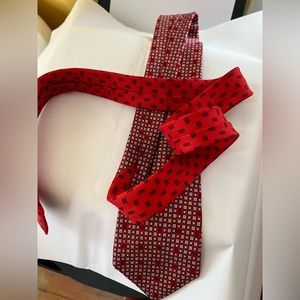Red Versace Silk Tie